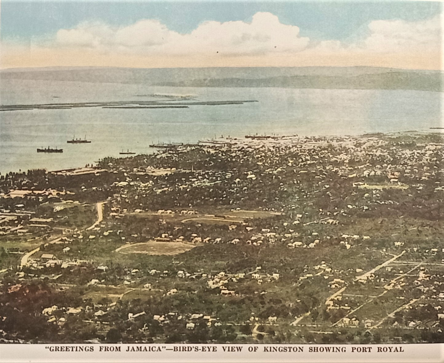 Souvenir postcode showing Port Royale.  