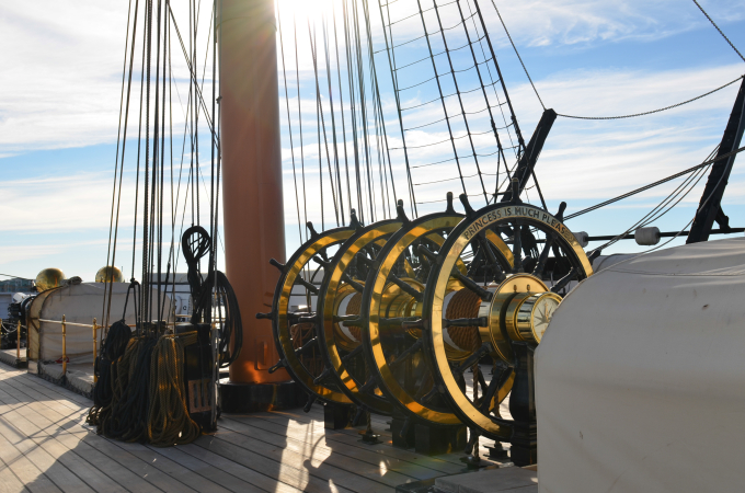 Top deck onboard HMS Warrior.