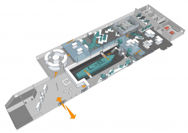 The proposed interior of a new naval gallery at the National Museum of the Royal Navy Hartlepool.