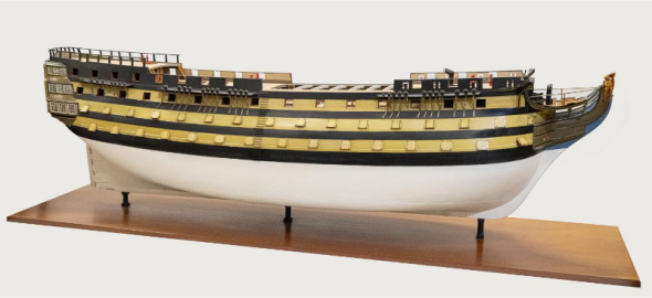 Model of HMS Victory without masts. 