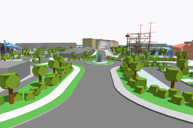 Concept art of the new National Museum of the Royal Navy Hartlepool site.