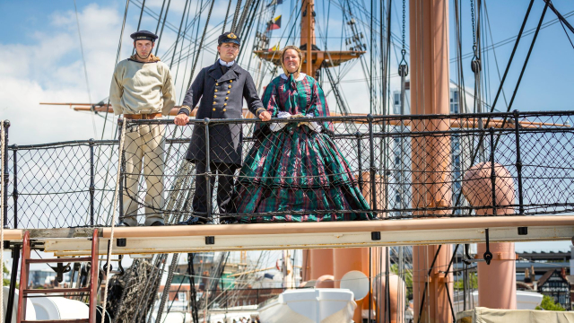 Victorian characters based on HMS Warrior's real crew. 