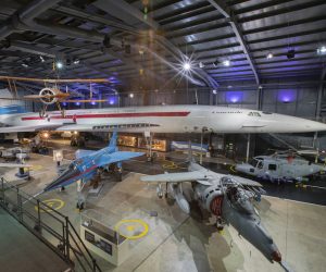 The Concorde 002 on display in Hall Four at the Fleet Air Arm Museum. 