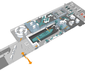The proposed interior of a new naval gallery at the National Museum of the Royal Navy Hartlepool.