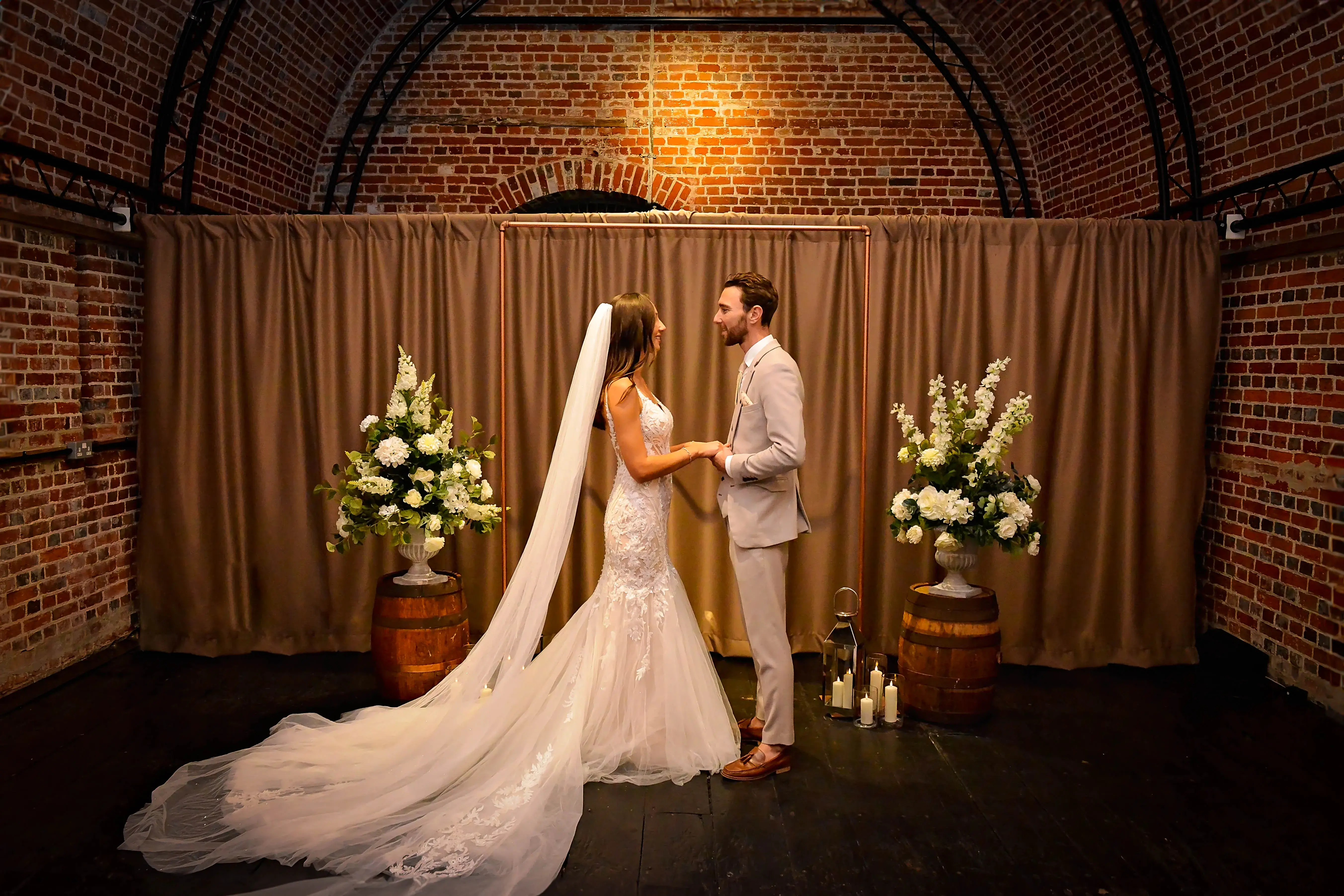 Wedding couple at Grand Magazine