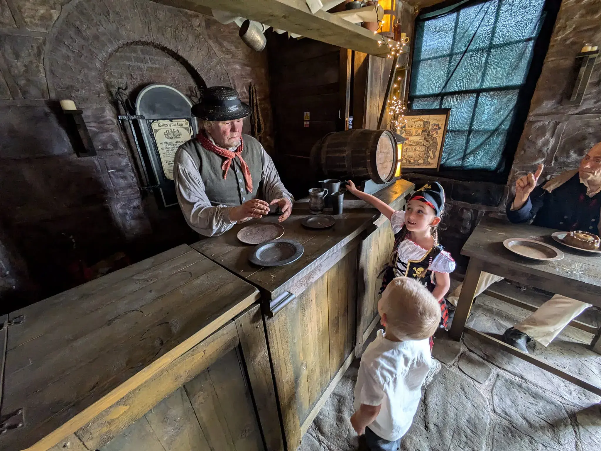 Children visiting Hartlepool for a pirate party